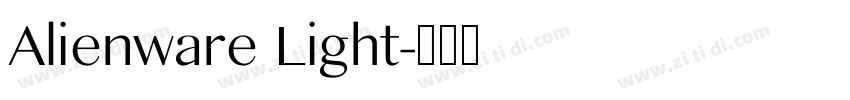 Alienware Light字体转换